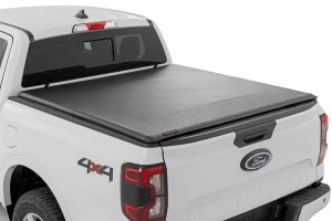 Ford Ranger Soft Roll Up Bed Cover - Rough Country - Matte Black - '24-'25